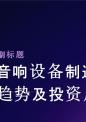 家用音响设备制造行业供需趋势及投资风险研究报告.pptx